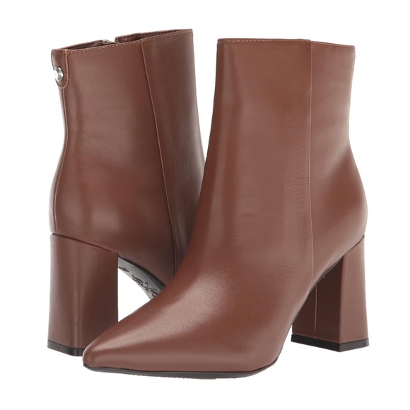 Nine West Shoes - Nine West Candace‎ Brown Zip Point Toe Ankle Boot NWOT